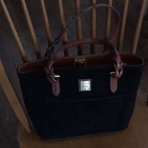 Dooney & Bourke Black Suede Satchel